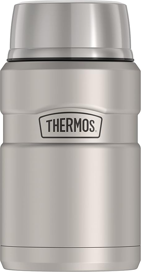 THERMOS Stainless King Vacuum-Insulated Food Jar, 24 Ounce, Matte Steel