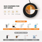 Jisile Candle Warmer, Coffee Mug Warmer, Coffee Cup Warmer with Pressure-Induced Auto ON/Off, Beverage Warmer Plate for Milk Tea, Coffee Accessories for Home Office Desk