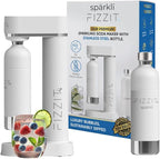 Fizzit Spärklï Carbonated Water Soda Maker with Stainless Steel Bottle Included,Dishwasher Safe