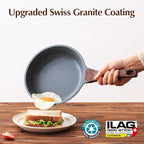 SENSARTE Nonstick Frying Pan Skillet with Lid, Omelet Pan with Cover, Healthy Cooking Chef's Pan, Kitchen Non Stick Pan, Free of Intentionally Added PFOA (11inch + Glass Lid)