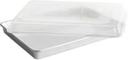 Nordic Ware Extra Large High-Sided Baking Pan, 21.1 x 15 x 2 inches, XL Big baking pan Natural Uncoated Aluminum, Reinforced Steel Rim Prevents Warping, Big Batch with Lid