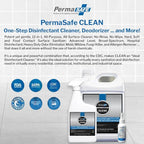 PermaSafe CLEAN, All-Purpose Hospital Disinfectant Cleaner; No Rinse, Hard, Soft & Food Contact Surface Sanitizer; Mold, Mildew and Fungi Killer; Odor Eliminator; Allergen Remover & More-3 Fl Oz-2 Pk