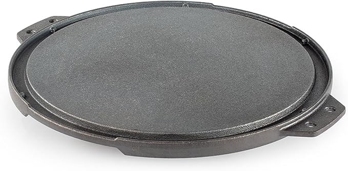 GSI Outdoors Guidecast 10" Dual-Sided Cast Iron Griddle/Grill Pan with Removable Wire Handles
