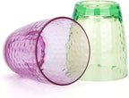 Set of 6 Hammered Style 15-ounce/430ml Acrylic Glasses Plastic Tumbler,BPA Free,Dishwasher Safe (Multi color)