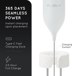 Flendy Rechargeable Milk Frother Handheld, Coffee Frother Handheld with USB-C Charging Stand, Electric Drink Mixer Handheld, Mini Electric Whisk Frother for Coffee, Matcha, etc