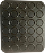 Fox Run Mini Macaron Baking Pan, 30 Small Cup Non-Stick Pan