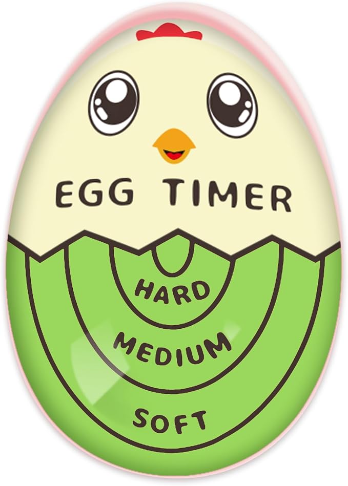 Lasubst Egg Timer for Boiling Eggs that Changes Color When Done, Green