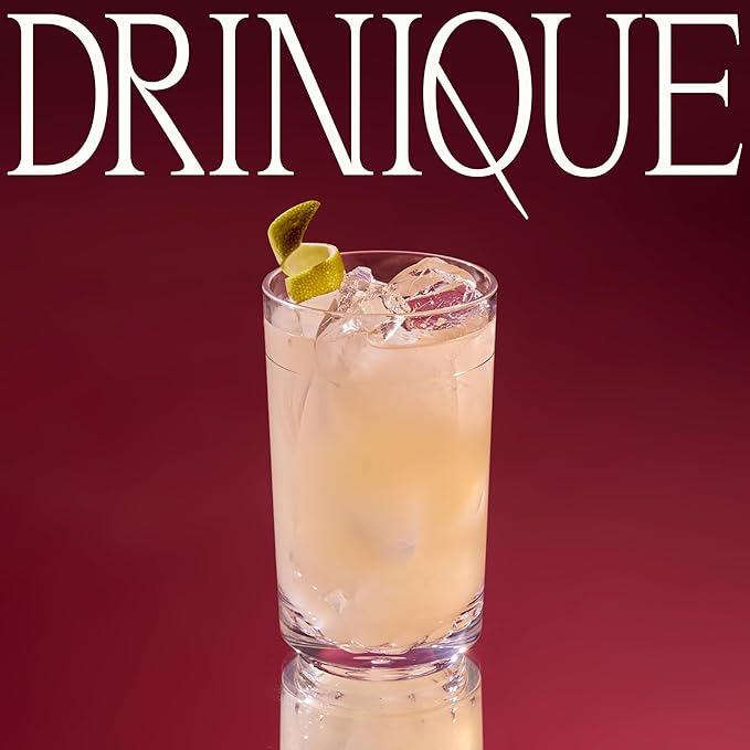 Drinique Unbreakable Elite Tall Glasses – Set of 4 | 14oz Tritan Plastic | Made with 50% Recycled Content | Reusable, Dishwasher Safe, BPA-Free, Shatterproof | Indoor, Outdoor, Everyday Use - Clear