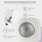 MOMYEASY Baby Food Maker, Multifunction Processor Chopper Grinder, Baby Food Steamer and Puree Blender in-One, with Bottle Warmer, Auto Cooking & Grinding with Touch Control Panel