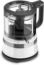 KitchenAid KFC3516WH 3.5 Cup Mini Food Processor, White & Variable Speed Corded Hand Blender, White KHBV53