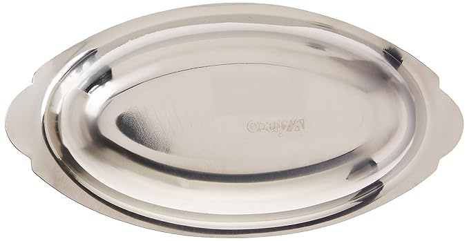 Winco Stainless Steel Oval Au Gratin Dish, 12-Ounce