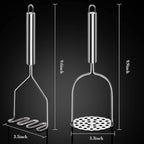 Potato Masher, Sopito 2 Pack Stainless Steel Integrated Kitchen Tool Food Masher for Potatoes, Vegetables, Berries, Fruits, Baby Food, Avocado