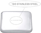 P&P CHEF 9 Inch Baking Cookie Sheet, Oven Pan Tray Stainless Steel Sheet Pan for Kitchen, Oven Bakeware for Multi Uses, Shiny Look & Dishwasher Safe, Healthy & Heavy Duty, 4Pcs