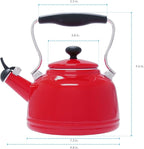Chantal Tea Kettle, Vintage Series, Enamel on Steel, Whistling (Chili Red)