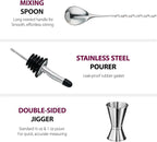 Cocktail Shaker Set - 17 Piece Stainless Steel Mixology Bartender Kit, Drink Martini Shaker, Home Bar Accessories, Cocktail Kit, Stainless Steel Bar Set, Shakers Bartending