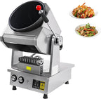 Automatic Stir Fry Machine Countertop Cooker with Water Spray & Drum Design – Natural Gas Powered Smart 360° Cooking Machine Capacity 1.5L-9.3L,110V 100W