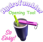Hydro Style Tumbler Opening Tool, Plastic Lid Removal Tool with Chain and Handle Clip (Rainbow Shimmer)