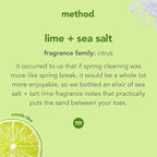 Method Gel Dish Soap, Lime + Sea Salt, Tough on Grease, 18 Fl Oz (Pack of 6)