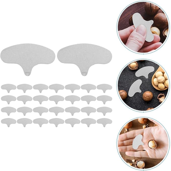 Totority 30pcs Iron Macadamia Nut Opener Sheller Tool Nut Splitter for Home Use Sturdy Nutcracker Specialty Kitchen Gadget