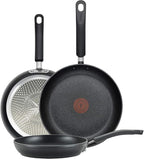 T-Fal Experience Non Stick Fry Pan Set 3 Piece, 8, 10.25, 12 Inch Induction Oven Broiler Safe 400F, Cookware, Kitchen Cooking Set, Pots and Pans, Skillets, Frying Pans, Dining, Dishwasher Safe, Black