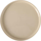 Gibson Elite 10.7-Inch Stoneware Cake Stand with Acacia Wood Base – Taupe Round Dessert Display Stand for Cakes, Cupcakes & Party Entertaining