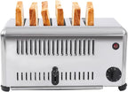 Electric 6 Slice Toaster, 1680W Stainless Steel Commercial Toaster with 6 Wide Slot, 1-5 Minute Timer Bread Baking Machine with Crumb Tray or Home Bakery Restaurant Dessert Store