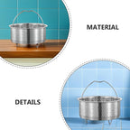 DOITOOL Stainless Steel Steamer Basket for Pot, 7.87inch/20cm Vegetable Steamer Basket Insert Steaming Rack with Handle, Vegetables Fruit Strainers and Colanders for Home Kitchen Cooking