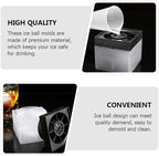 Mikinona 2pcs Ice Ball Molds round DIY Ice Sphere Maker Bar Making Tools for Whiskey Cocktails Home Kitchen Specialty Gadget