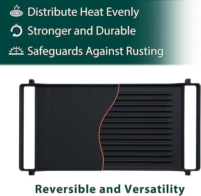 WB31X24998 WB31X24738 Stove Griddle Replacement Parts for GE Gas Stove Griddle Plate JXGRILL1 Reversible Cast Iron Griddle Pan Gas Cooktop JGS760SPSS JGBS66REK4SS GE Appliance Accessories 1 Pack