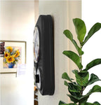 Lily's Home - 9.5 Inch x 12.5 Inch - Retro Kitchen Wall Clock, Vintage Wall Clock with a Thermometer and 60-Minute Timer, Ideal for Any Kitchen, Office, or Diner (Black)