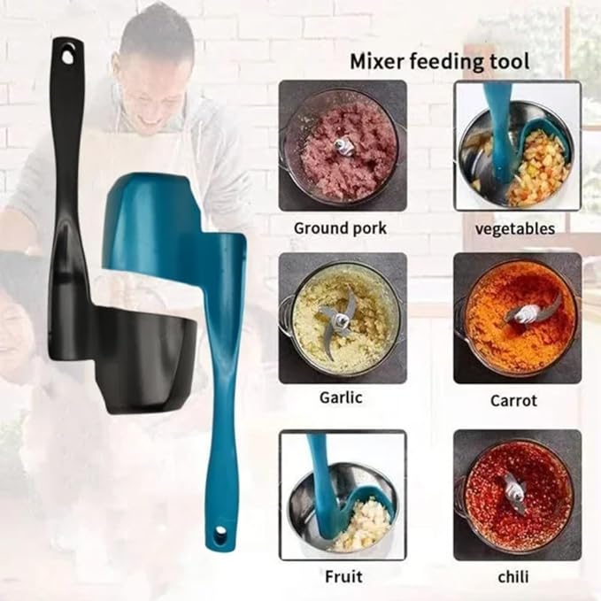 1pcs/2pcs/4pcs Rotating Spatula compatible with Thermomix TM6/TM31/TM5 Portioning Food Processor Kitchen Accessories Cooking Tool (2pcs Mix black)