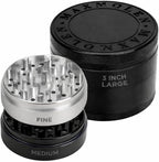 3" Inch Large Spice & Seasoning Grinder, Dual Grind Plate for Fine and Medium result