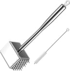 316 Stainless Steel 3in1 Meat Tenderizer Tool, BOMANSI BOMS Heavy Duty 1.52lb Meat Mallet Hammer Pounder Ideal for Tenderizing Steak, Poultry & Chicken Cutlet, Dishwasher Safe