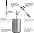 270OZ Mini Keg Growler, Pressurized Home Dispenser System with Adjustable Faucet Keeps Carbonation and Fresh for Homebrew, Craft and Draft Beer