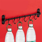 Kitchen Rail with 8 Hooks, 20 Inch Wall Mounted Hanging Utensil Rack Kitchen Utensil Hanger for Kitchen