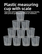 BPA-Free 30ml (1oz) Liquid Measuring Cups (10-Pack) - Mini Plastic Graduated Beakers for Kitchen, Lab, Crafts, Resin - Clear Dual Scale, Accurate safety, Stackable