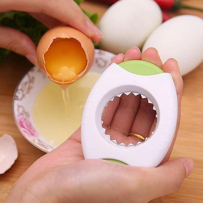 Yellow Egg Shell Opener Egg Topper Cutter Egg Cracker Separator for Quickly Cutting Off The Tops of Eggs Egg Shell Scissors Opener Kitchen Gadgets Tools Egg Separators Specialty Tools and Gadgets
