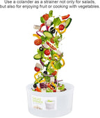 Salad Spinner, 3L Multipurpose Lettuce Spinner Vegetable Washer with Bowl Colander Basket and Easy Grip Handle for Veggie Fruit Drying, White