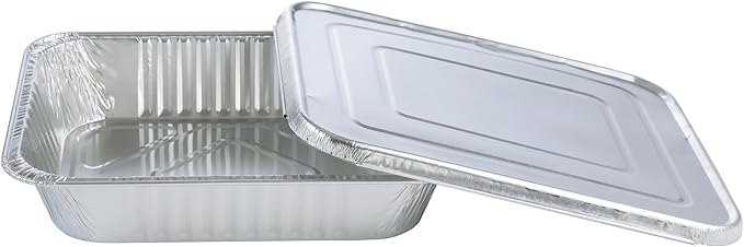 Waytiffer Disposable (25pack) 9x13 Aluminum Foil Pans with Lids, Half Size Deep Steam Table Pans, Heavy Duty Aluminum Baking Pans for Cooking, Roasting, Heating, Serving & Lining Steam-Table Trays