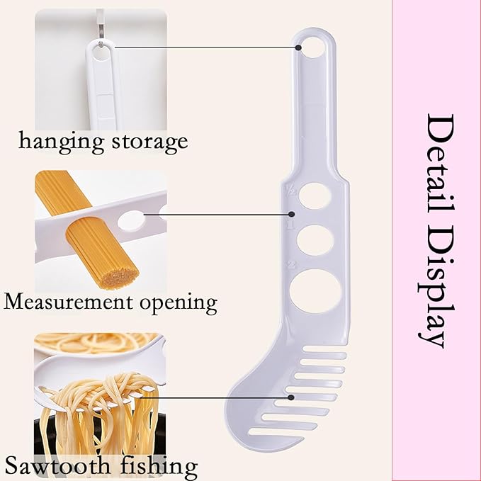 【Spaghetti Measuring Tool & Adjustable Measuring Spoon Combo Set】Kitchen Quantitative Tool for Cooking Baking, Pasta Portion Control with Gram/mL Scale for Restaurants Home Hotel Use