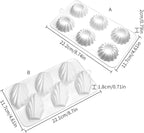 White Savarin Shaped Silicone Mold Fondant Chocolate DIY Mousse Cake Mold Baking Decorating DIY Supplies Cake Silicone Mold Dessert Pastry and Baking Molds