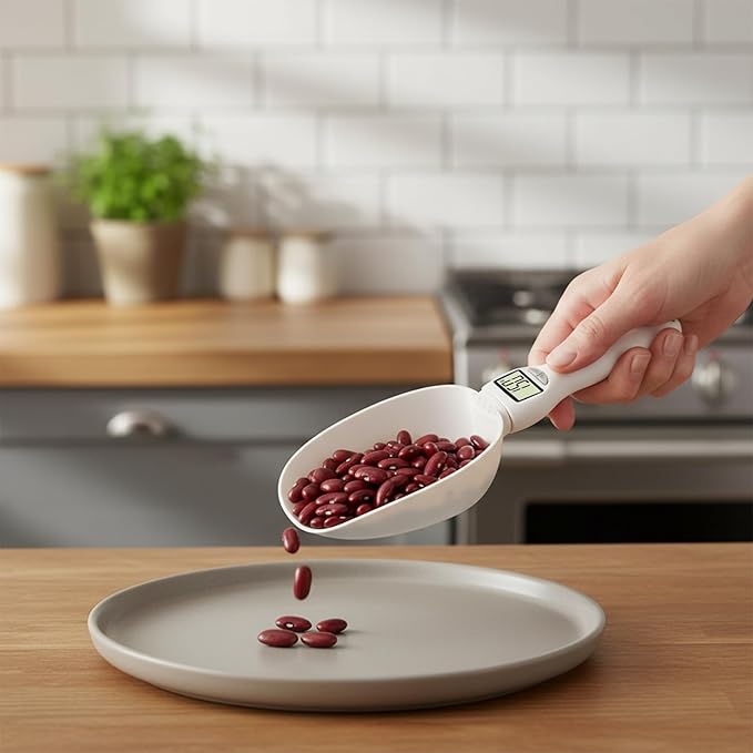 2026 New Digital Measuring Spoon, Digital Food Measuring Scoop Scale 800g / 0.1g High Precision with LCD Screen, Electronic Measuring Spoon for Cooking Baking, Dog Cat Food (3 Pcs)