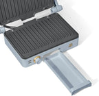 Panini Press Indoor Grill 1 2-in-1200W Non-Stick Removable Plates Sandwich Maker by Drew Barrymoree. (Cornflower Blue)