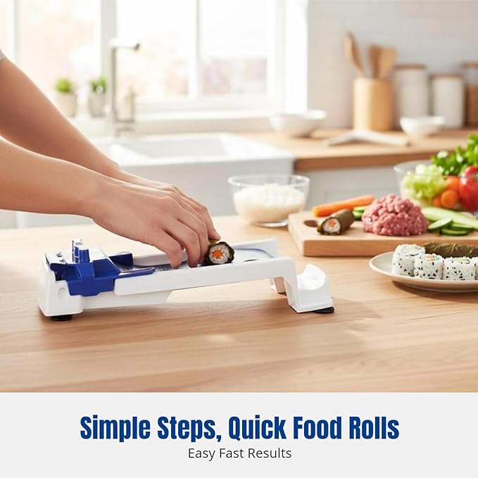 Lumpia Maker, Vegetable Meat Rolling Tools for Grape & Cabbage Leaves, Grape Roller Machine Sushi Maker, Stuffed Vine Leaves for Home Kitchen Tools (1)