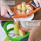 Newness 5.12 Inch Extra Large Apple Slicer, Heavy Duty Apple Slicer 8 Slices, Durable Apple Corer, Stainless Steel Apple Slicer and Corer - for Apple, Potato, Onion and More, Orange