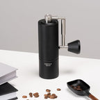 TIMEMORE C3S Pro Manual Coffee Grinder with Stainless Steel Conical Burr, All-Metal Body, Adjustable Setting for Espresso/Pour Over/French Press, Capacity 25g, Compact Foldable Hand Grinder, Black