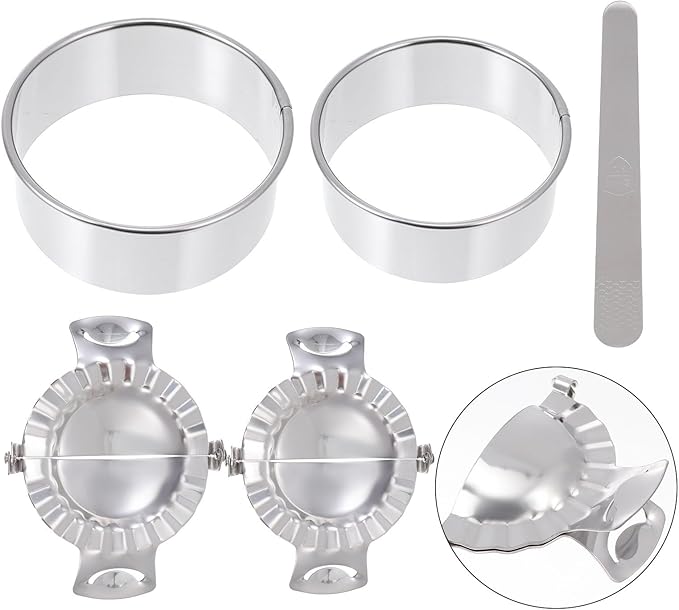 Dumpling Tool Set Stainless Steel 5pcs Dumpling Mold Cutter and Stuffing Spoon Kit for Kitchen Utensils Food-grade Cooking Gadget