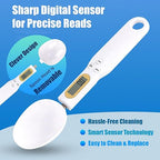 Food Measuring Spoon, Digital Kitchen Scale, high-Precision Small Scale, Handheld use, with Weight Removal Function (White)