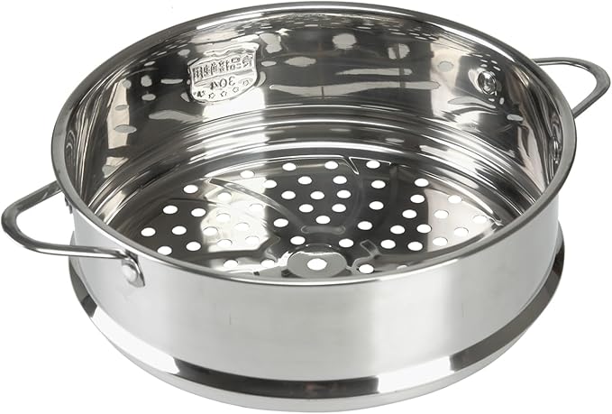 BinaryABC Stainless Steel Dumpling Steamer Basket for Pot,16cm Steamer Insert for Food Veggie Rice Noodle Roll (6.29INCH)