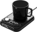 Coffee Mug Warmer with 5 Temps, Coffee Cup Warmer for Desk Faster Heat-Up & 1-10H Timer, Smart Electric Beverage Warmer with Auto Shut Off & LCD Display, Ideal Gifts for Coffee,Tea,Milk,Cocoa (NO CUP)